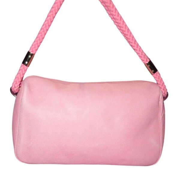 Kate Spade Vintage Pink Leather Braided Handles Shoulder Bag - Picture 1 of 13